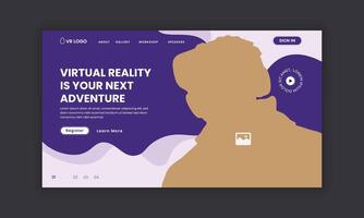 Website landing page banner ui ux design template vector