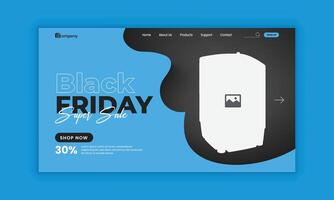 Black Friday Sale landing page design and Home Appliance home page of every website interface design vector