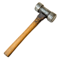 A hammer is shown isolated on transparent background png