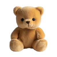 A brown teddy bear sitting isolated on transparent background png
