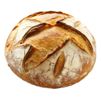 A round loaf of bread isolated on transparent background png