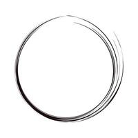 black paint stroke circle element vector
