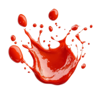 Red liquid splash on black background png