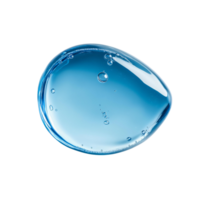 A blue liquid drop on a black background png