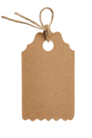 Brown paper tag with string png