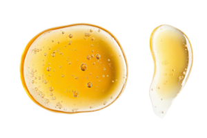 Two slices of beer are shown on a black background png