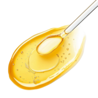 Honey spoon with honey on a black background png