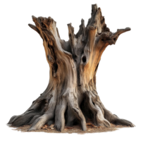 A large tree with roots on a black background png
