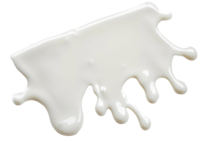 A white liquid splashed on a black background png