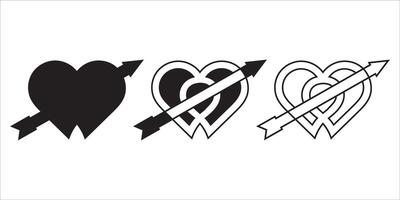 Heart set. Love icons design of illustration vector