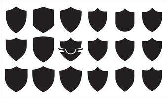 Shield icon. heraldic shield set design a illustration vector