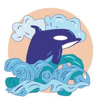 Dolphin Sign and Illustration vector