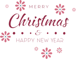 Celebrate Christmas joy and Happy New Year clipart. . png