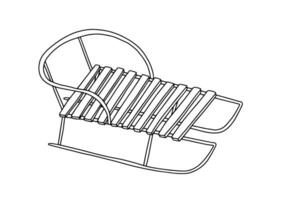 Hand drawn sled sketch vector