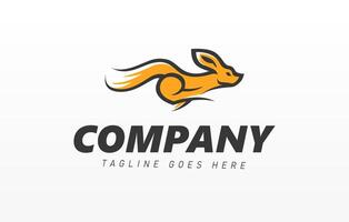 Running Fox Logo Design Template vector