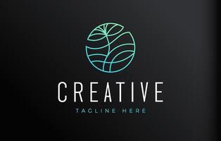Nature Linear Abstract Logo Design Template vector