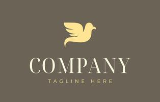 Abstract Pigeon Dove Logo Design Template vector