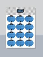 Modern 2025 One Page Wall Calendar Design, Company One Page Calendar 2025 Template vector