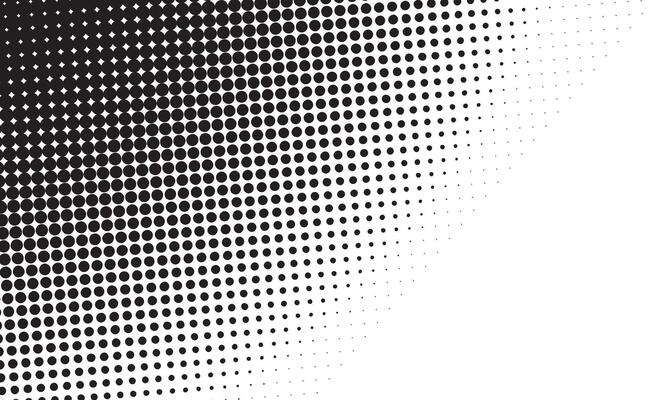 Dotted halftone gradient texture. Polka dot background
