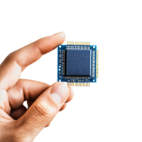 Hand Holding Microchip Technology Circuit Board Electronics Computer Hardware Innovation Digital png
