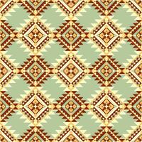 Geometric pattern featuring diamond shapes in earthy tones and soft green background, creating harmonious and vibrant design vector