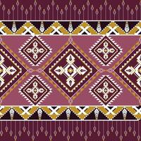 Geometric pattern in purple, white, and gold with intricate designs vector
