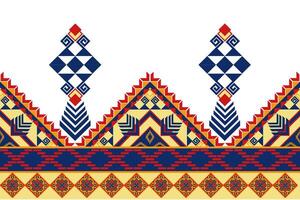 Colorful geometric pattern with intricate designs and vibrant colors. Ideal for textiles or backgrounds vector
