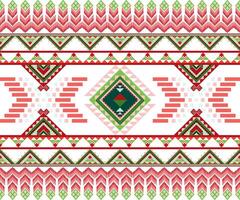 Vibrant geometric pattern featuring red, green, and black colors with intricate designs. Perfect for textiles or backgrounds vector