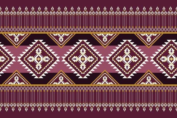 Geometric pattern featuring diamonds and lines in purple and gold tones, creating vibrant and intricate design