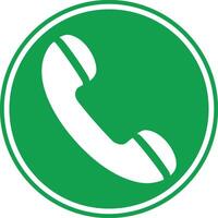 Call icon design green color vector