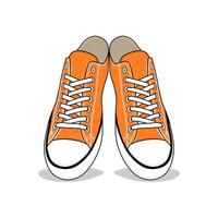 Shoe Low Image And Illustration With Orange Color vector