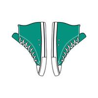 Sneakers shoes Hight Image And illustration Withe Background vector
