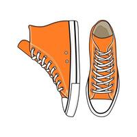 Shoe Hight Image And Illustration With Color vector