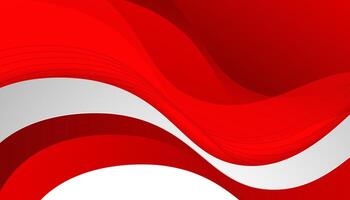 Abstract red wave background design vector