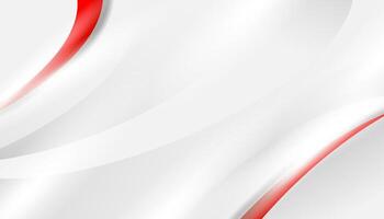 Abstract White and Red Wave Background vector