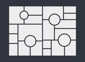 Collage grid photo effect template design vector