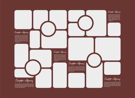 page grid layout abstract photo frames vector
