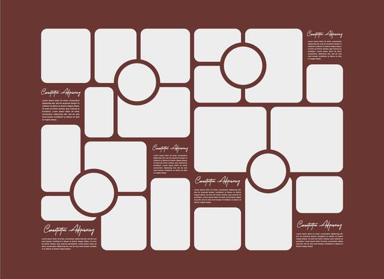 page grid layout abstract photo frames