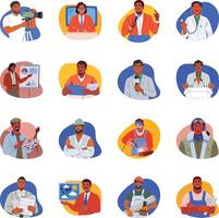 Bundle of Job Flat Style Illustrations vector