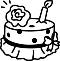 Hand draw icon of sweet cake vector