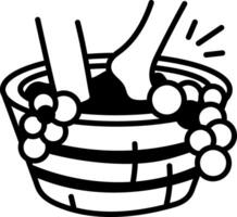 Wine harvest icon in hand drawn style vector