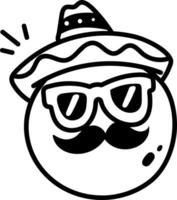 A doodle style icon of spanish character vector