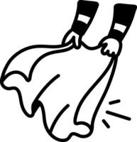 Matador cape icon in doodle style vector