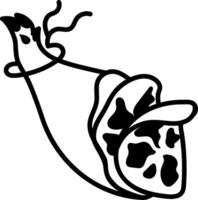 Jamon slices icon in hand drawn style vector