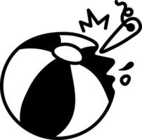 A hand drawn icon of burst ball vector