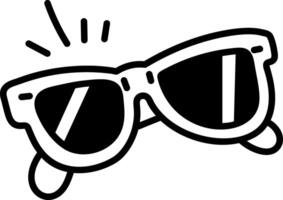 Sunglasses icon in hand drawn style vector