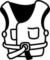 A hand drawn icon of life jacket vector