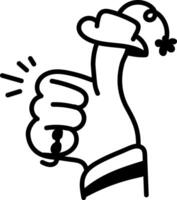 Thumbs up icon in hand draw style vector