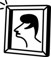 Picasso art icon in hand drawn style vector