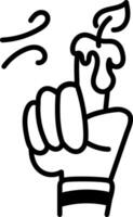 Candle procession icon in hand drawn style vector